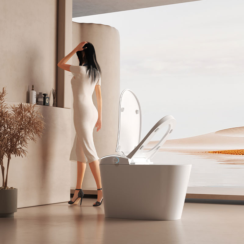 Intelligent Smart Toilet Bidet Combo | Automatic Flush, Night Light, Remote Control | Luxury Bathroom Solution